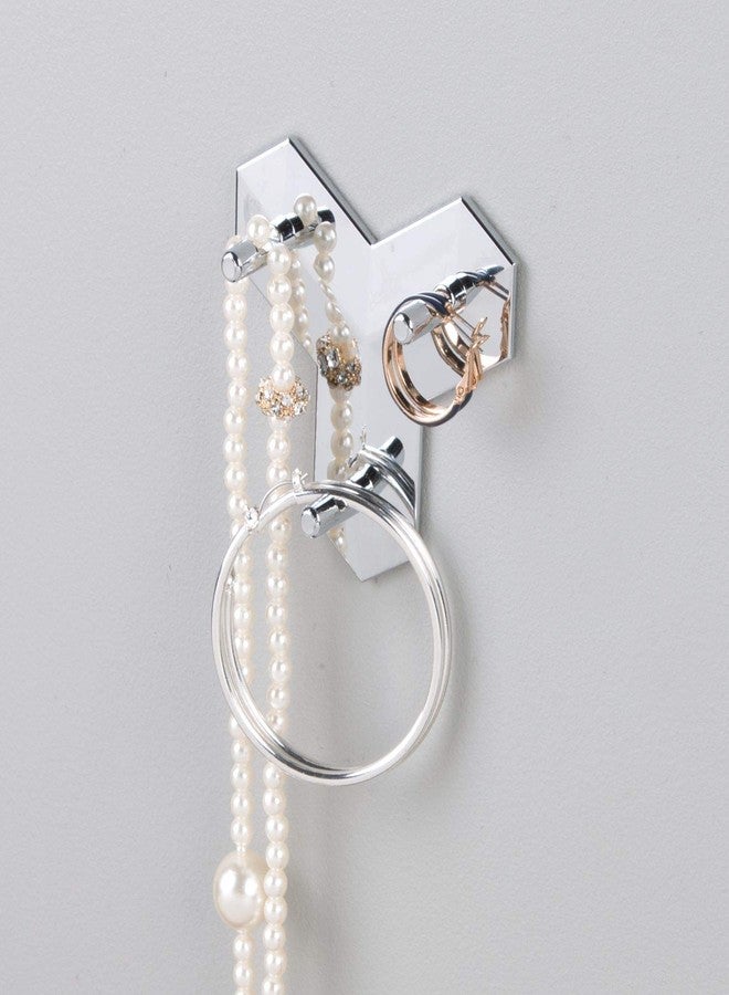 إنترديزاين خطافات لاصقة ذاتية من InterDesign Affixx Geo للجدران - منظم خطافات تخزين لاصقة للأرواب والسترات والمعاطف والمناشف - لا تسبب أي ضرر، مطلية بالكروم - Image 5